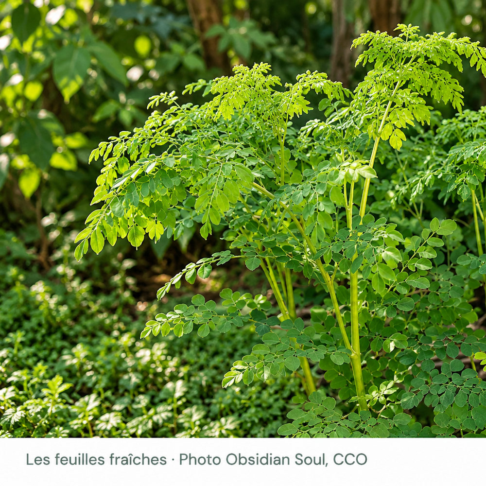 Feuilles fraîches de moringa