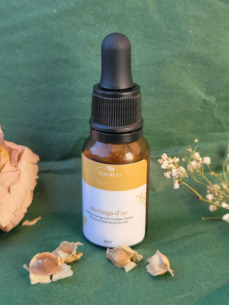 Moringa d'or pour le corps, le visage et les cheveux